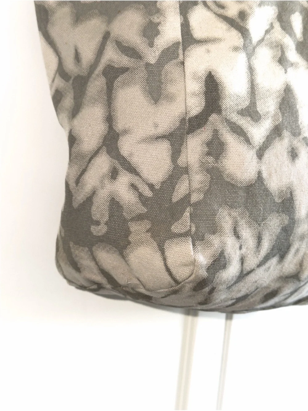 Alo Yoga Canvas Cotton Tie Dye Shopper Tote Bag Grey Double Handles Oversized